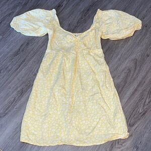 Billabong Yellow Floral Mini Dress